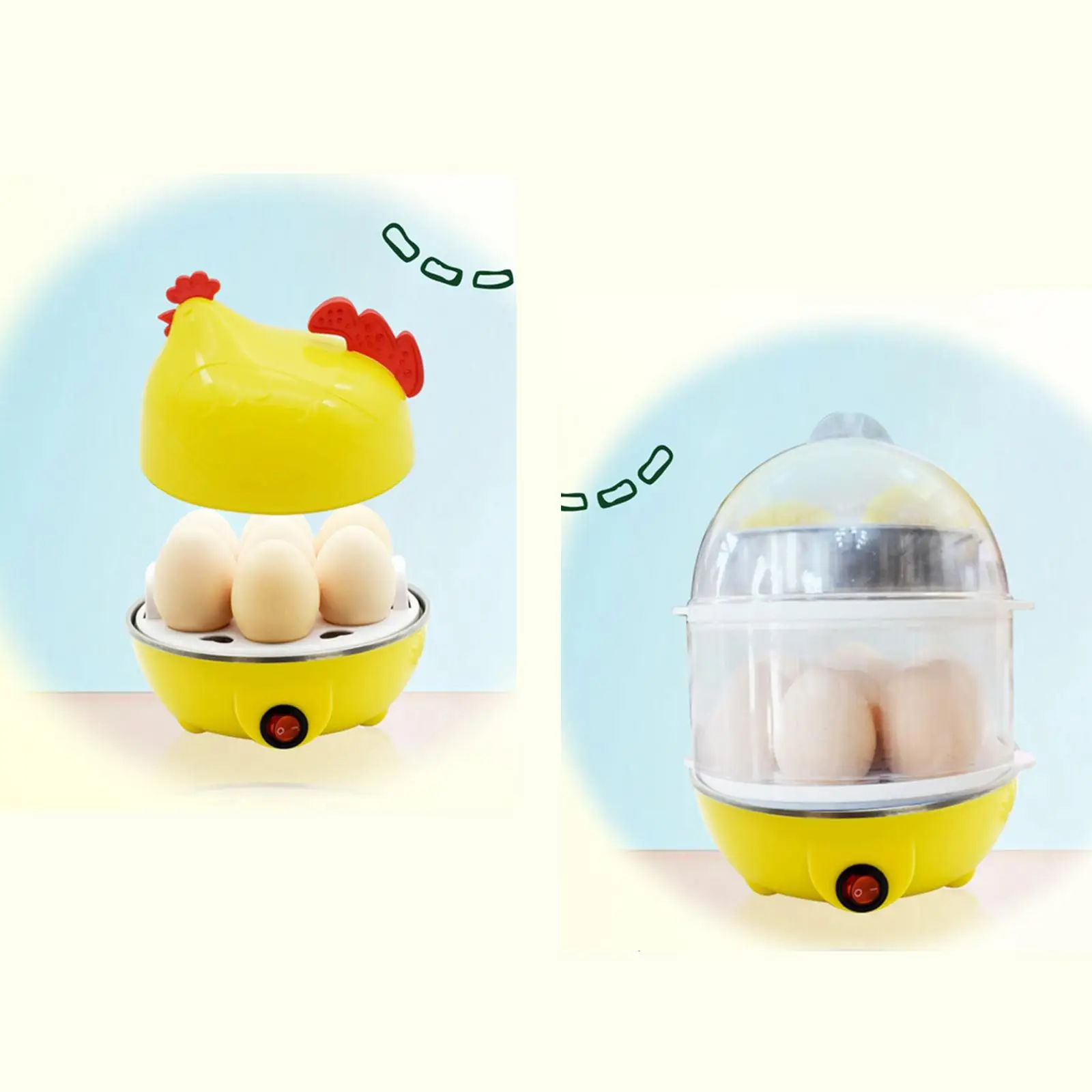 Egg Cooker Auto Shut Off Fast Heated Steaming Multifunction Gadgets Egg Steamer for Breakfast Dining Kitchen Tools Cooking Home