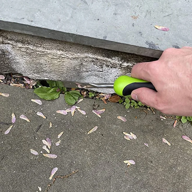 2 قطعة أداة إزالة الأعشاب الضارة الفولاذ المقاوم للصدأ ساحة إزالة الأعشاب الضارة حديقة أدوات يدوية مرآة أدوات تلميع ملحقات الحديقة