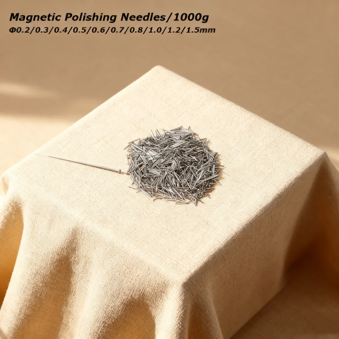 1KG Mini Magnetic Polishing Needle 304 Stainless Steel Polishing Needles Jewelry Polishing Pins for Rotary Tumbler D0.2~1.5mm