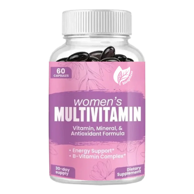 

Women's Multivitamin A, B, C, D, E, Calcium, and Iron for Hair, Skin, and Nail Health -60 Capsules