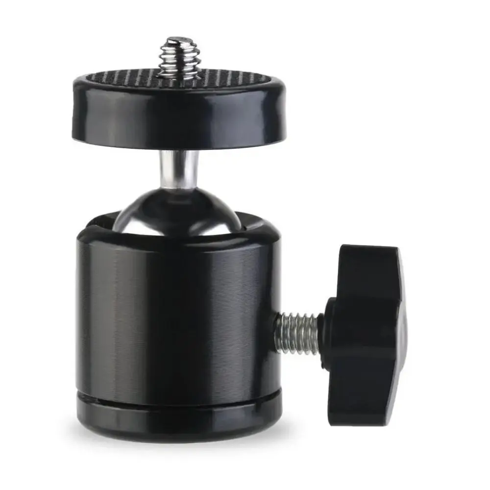 

Metal Ball Head Screw Tripod Mount Rotary Mount Video Camera Hot Shoe Ball Head 1/4" Screw 360 Degree