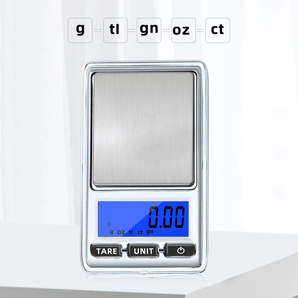 200g HD Display Precision Digital Pocket Scale g/oz/tl/ct/gn Balance With Lanyard Portable Weighting Gold Jewelry Scales