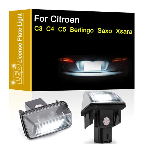 12 В фотолампа для Citroen C3 C4 C5 Saxo Berlingo Xsara, белая подсветильник ка для номерного знака