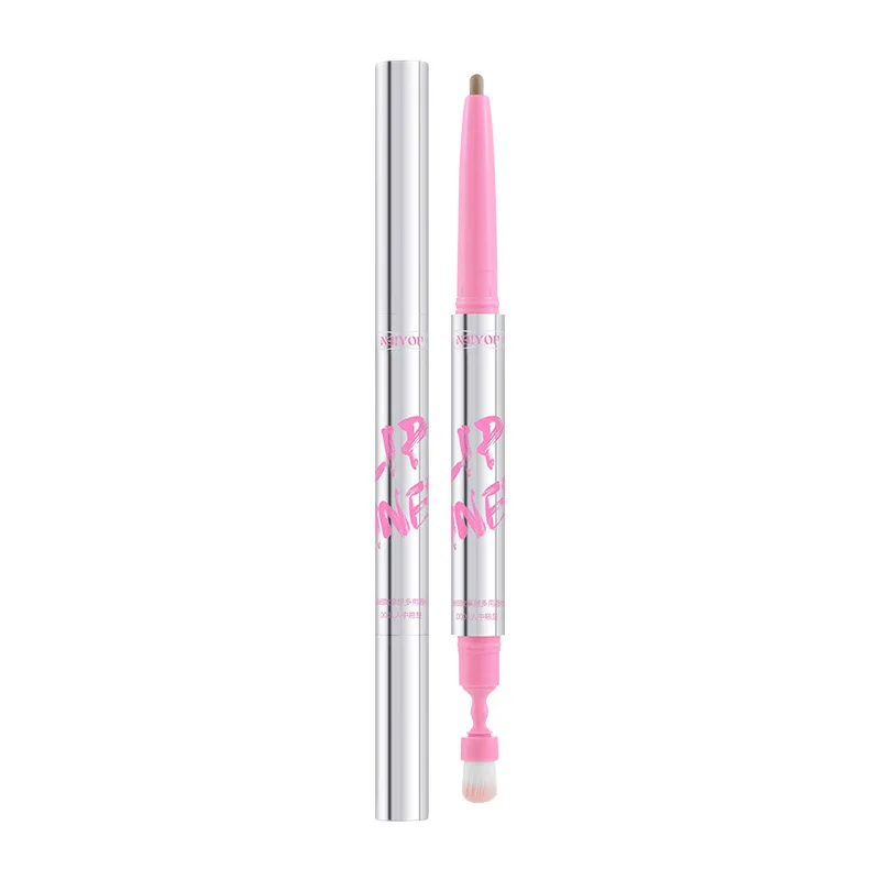 NEIYOU Double-ended Multi-use Lip Liner Eyeliner Contour Lips Shape Wears Long-lasting Color Three-dimensional Lip Nude Lipstick