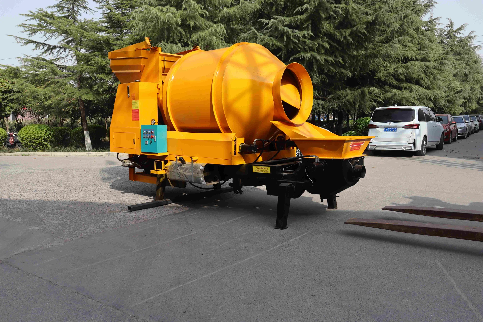 مضخة خلط الخرسانة نظام خلط ونقل الخرسانة المتكامل مع الضمان بجودة جيدة