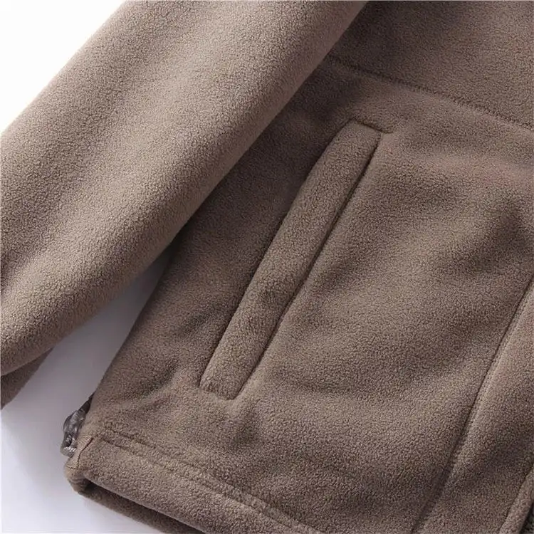 Men’s Double-Layer Fleece Hooded Jacket Winter Fleece Jacket Men Casual Thick Thermal Coat Army Pilot Jackets Air Force Cargo