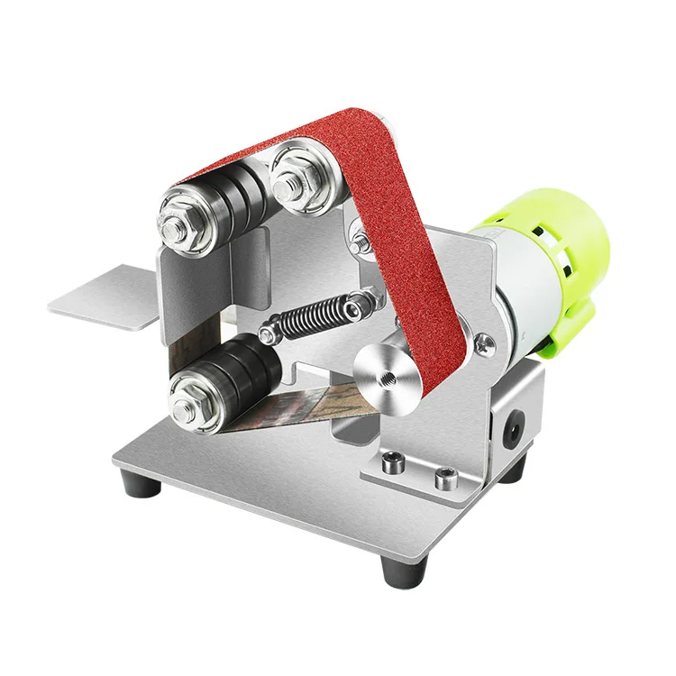 Mini Electric Belt Sander Polisher Compact Portable Durable for Woodworking Sanding Knife Sharpening Tool for Home Workshop