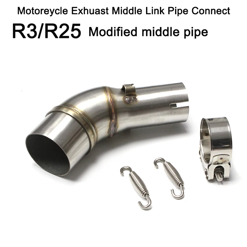 

Для R3 выхлопная труба мотоцикла глушитель Escape Link Pipe средняя труба для Yamaha R25 R3 MT03 MT25 2015-2020 R-25 R-3