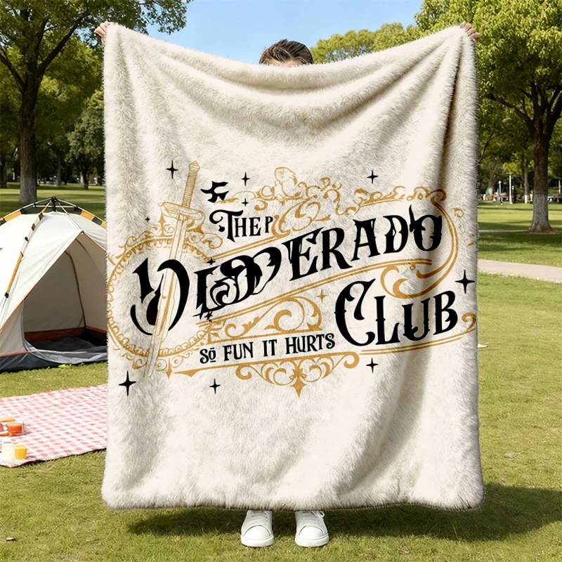 The Desperado Club Flannel Blanket, Dungeon Crawler Carl Flannel Throw, Fantasy Booktok Gift, Sci Fi Reader Warm Blanket