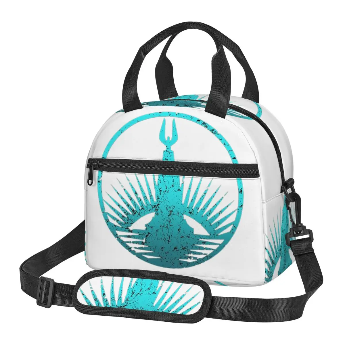 

Термосумка для обедов Bioshock Rapture Teal Faded, изолированная, для школы, пикника, хранения продуктов, контейнер-холодильник, термосумка-тоут