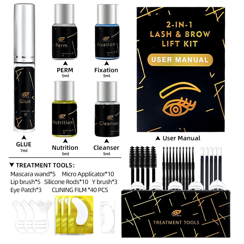 Lash Lift Kit Eyelash Perm Kit Brow Lamination Kit Luxe Lashes Lash Lift and Tint Kit Eyelashes Curling DIY Lash Extension Kit