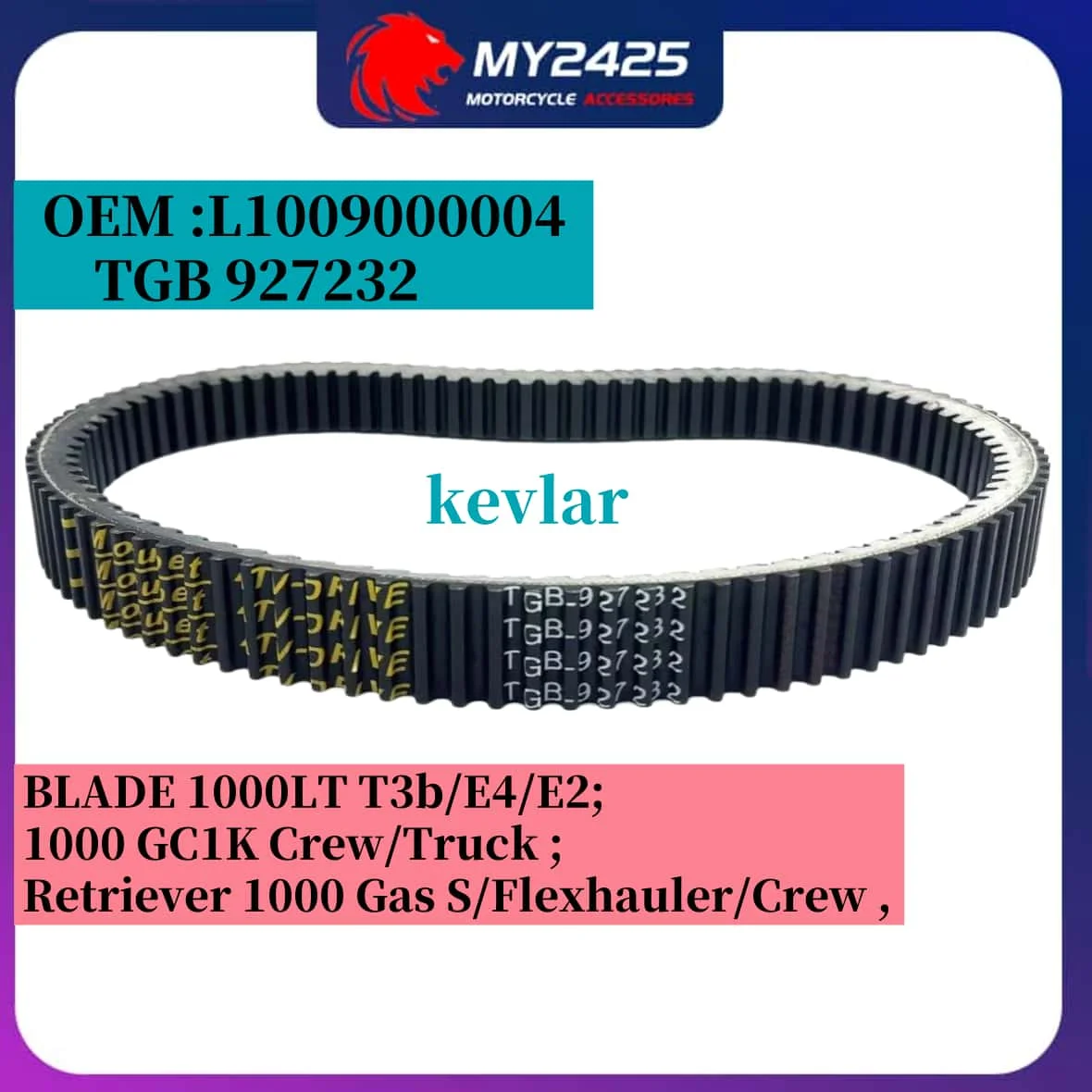 

Ремень привода кевлар для TGB Blade 1000I LT EFI 1000 В Twin 1000LT T3b E4 E2 ATV 927232 GC1K Crew Truck Retriever 1000 L1009000004