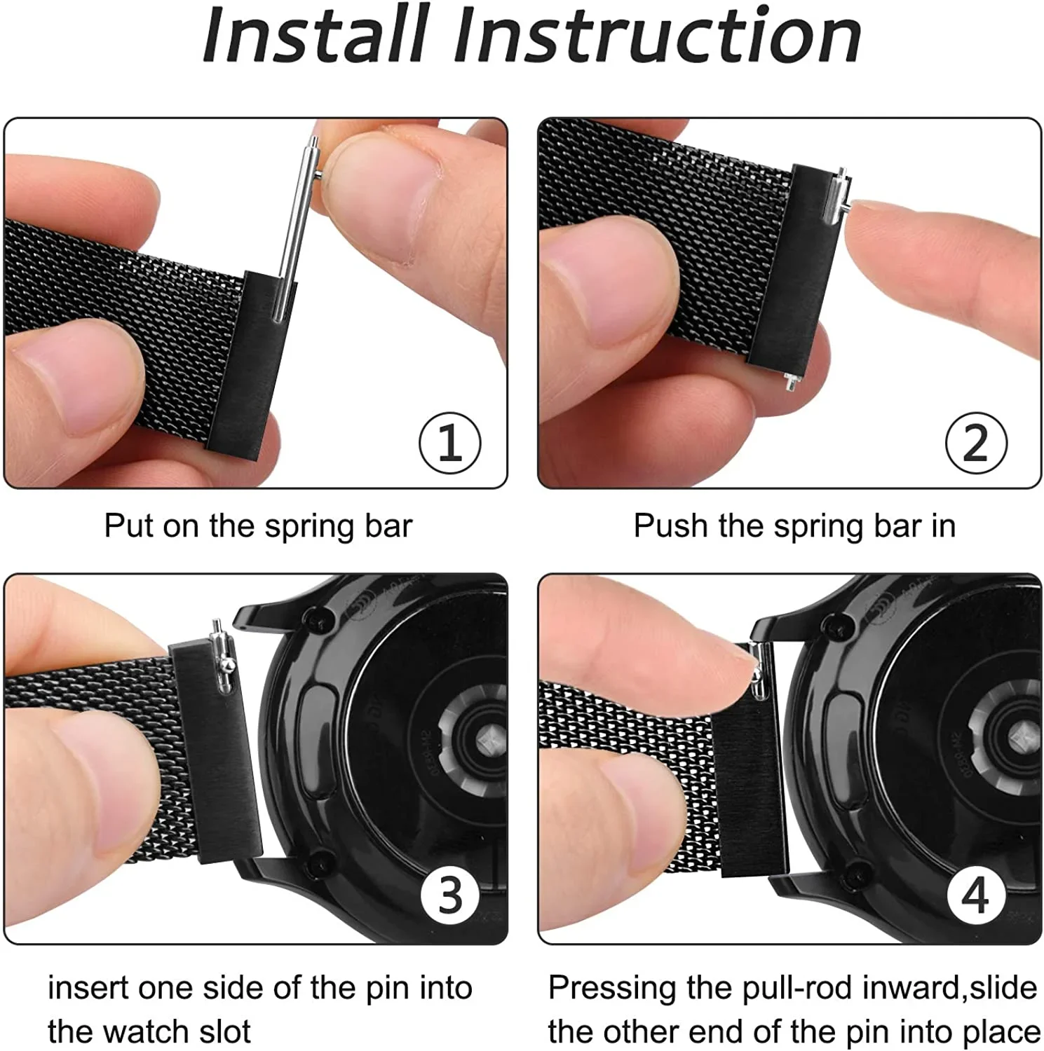 20mm 22mm Metal Strap For TicWatch Pro 3 GPS Ultra LTE Smartwatch Magnetic Loop Bracelets For TicWatch E3 E2 S2 C2Plus GTH Strap