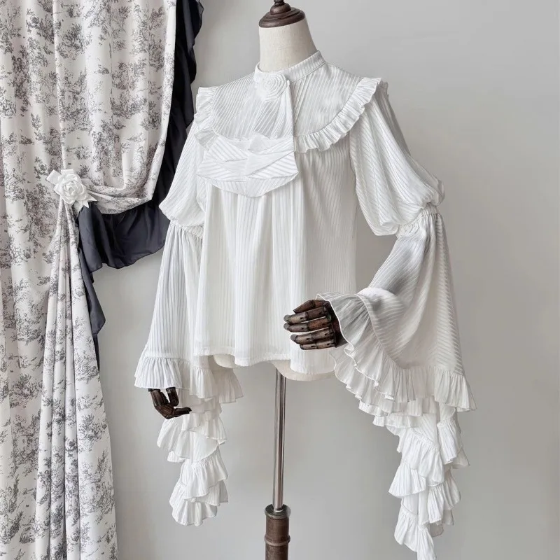 25 خمر كشكش عادية كسول بلوزة عالية الخصر ألف خط تقسم الدانتيل التنانير Y2k الجمالية الأمريكية ثقافة فرعية موضة لوليتا مجموعات #6