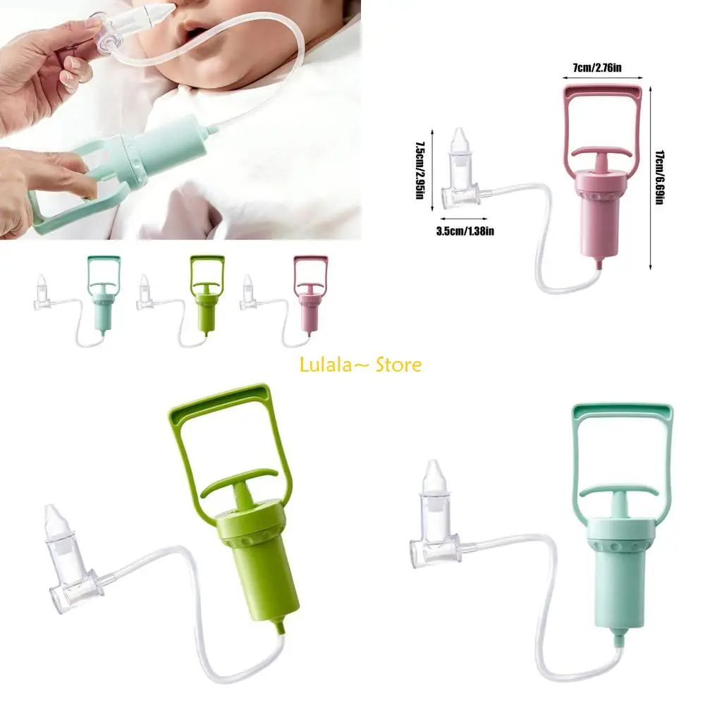 Y4QA Portable Nasal Aspirator Manual Hand Pulled Nose Sucker Tool Strong Suction
