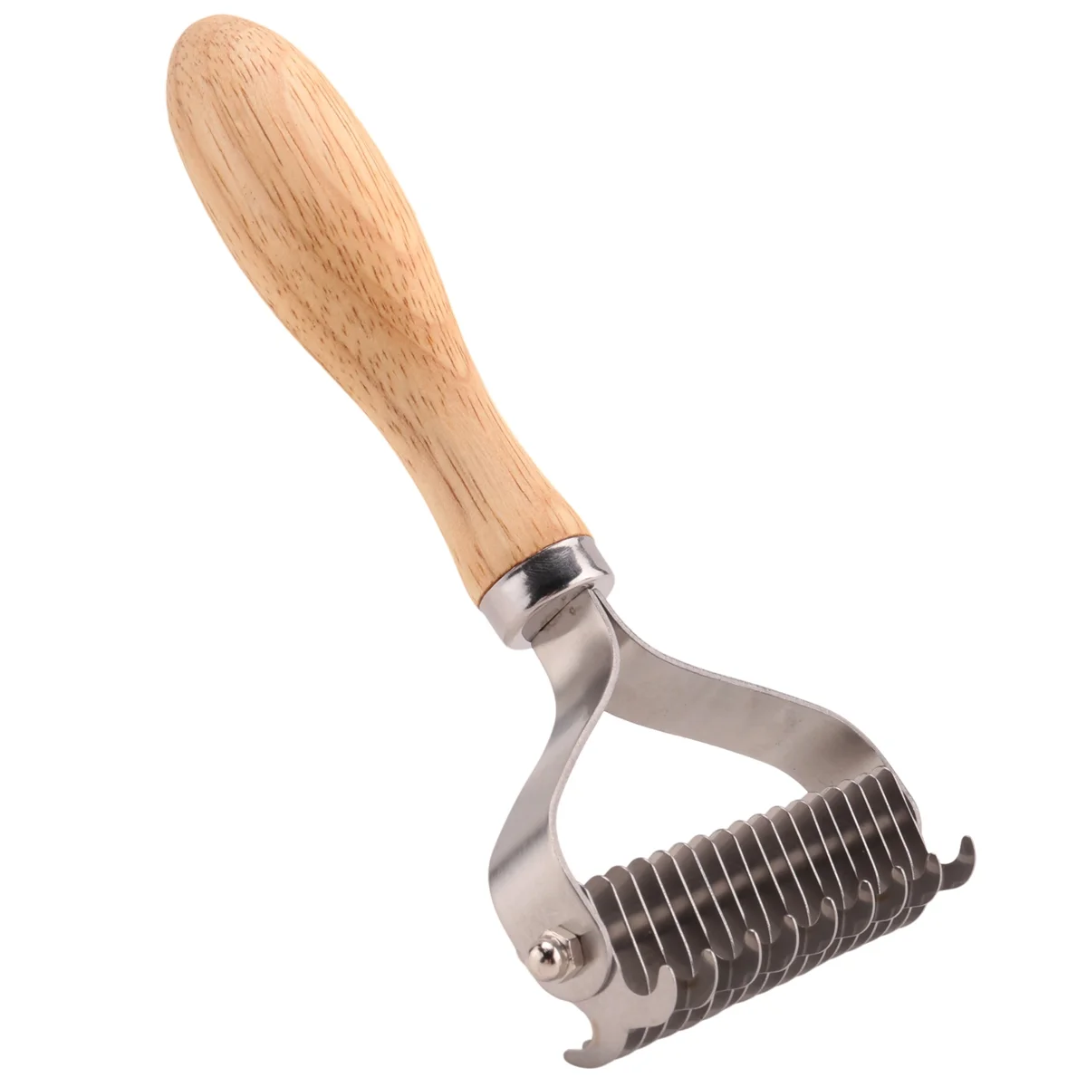 Щетка для ухода за домашними животными RIRI, двусторонние грабли для подшерстка для собак и кошек, безопасная расческа для удаления шерсти и инструмент для удаления матовых волос/тюнеров