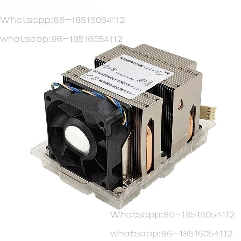 3647 Narrow ILM CPU Fan 2U Server CPU Cooler for Narrow3647 with 4heating pipes Active heatsink TDP 205W -255W