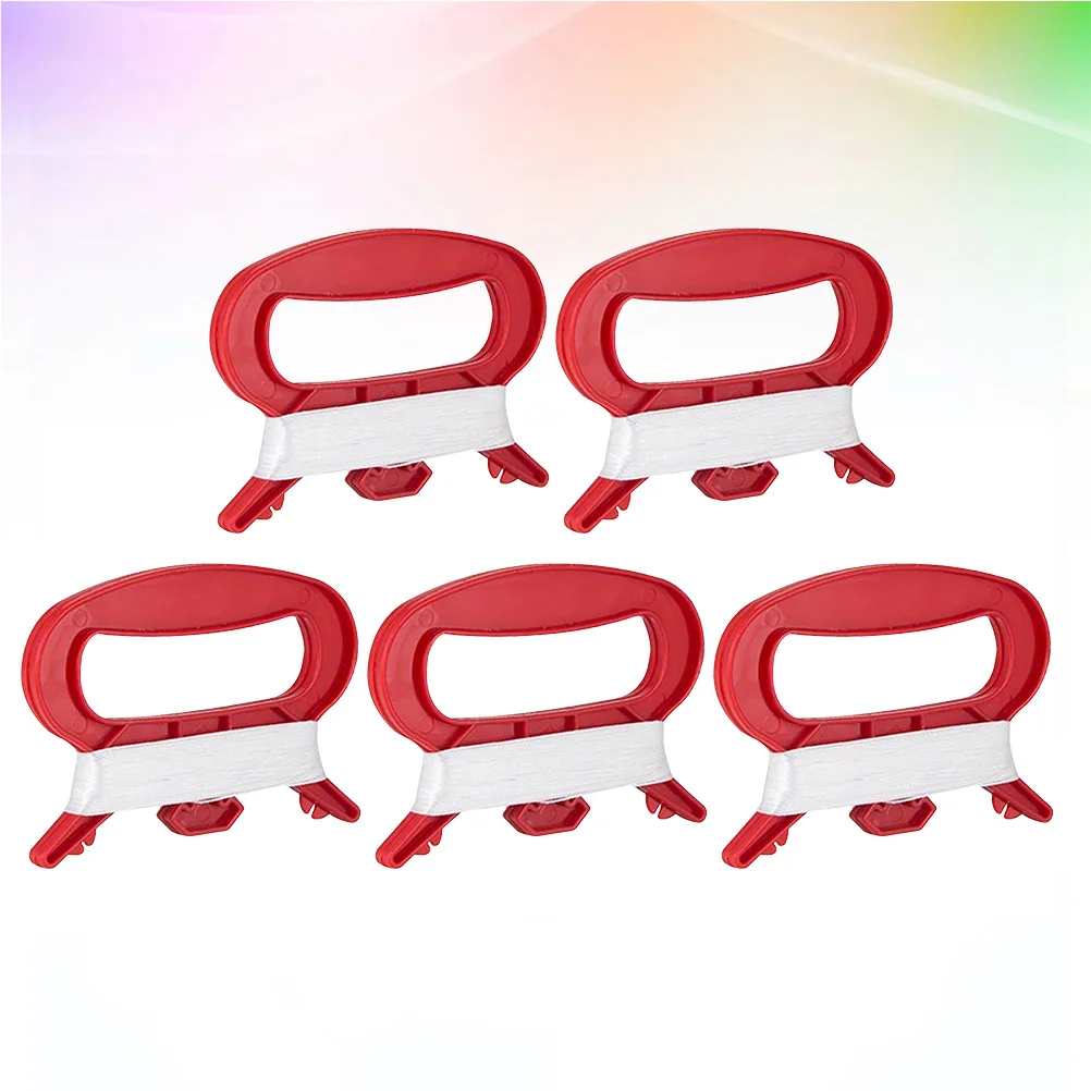 Tablero de línea de cometa de 100M, diseño en forma de D, fácil Control, herramienta de mango enrollador de cuerda para cometa voladora, herramienta para deportes al aire libre, 5 uds.