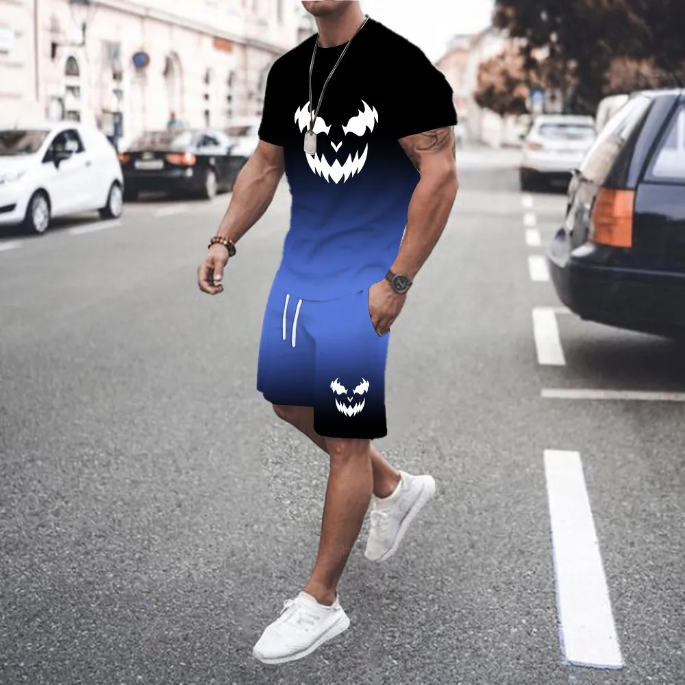 

2024 Summer Fashion New Men's Two piece Short sleeved Shorts Golf Sports Suit Basketball Sports Set Football Sports Set