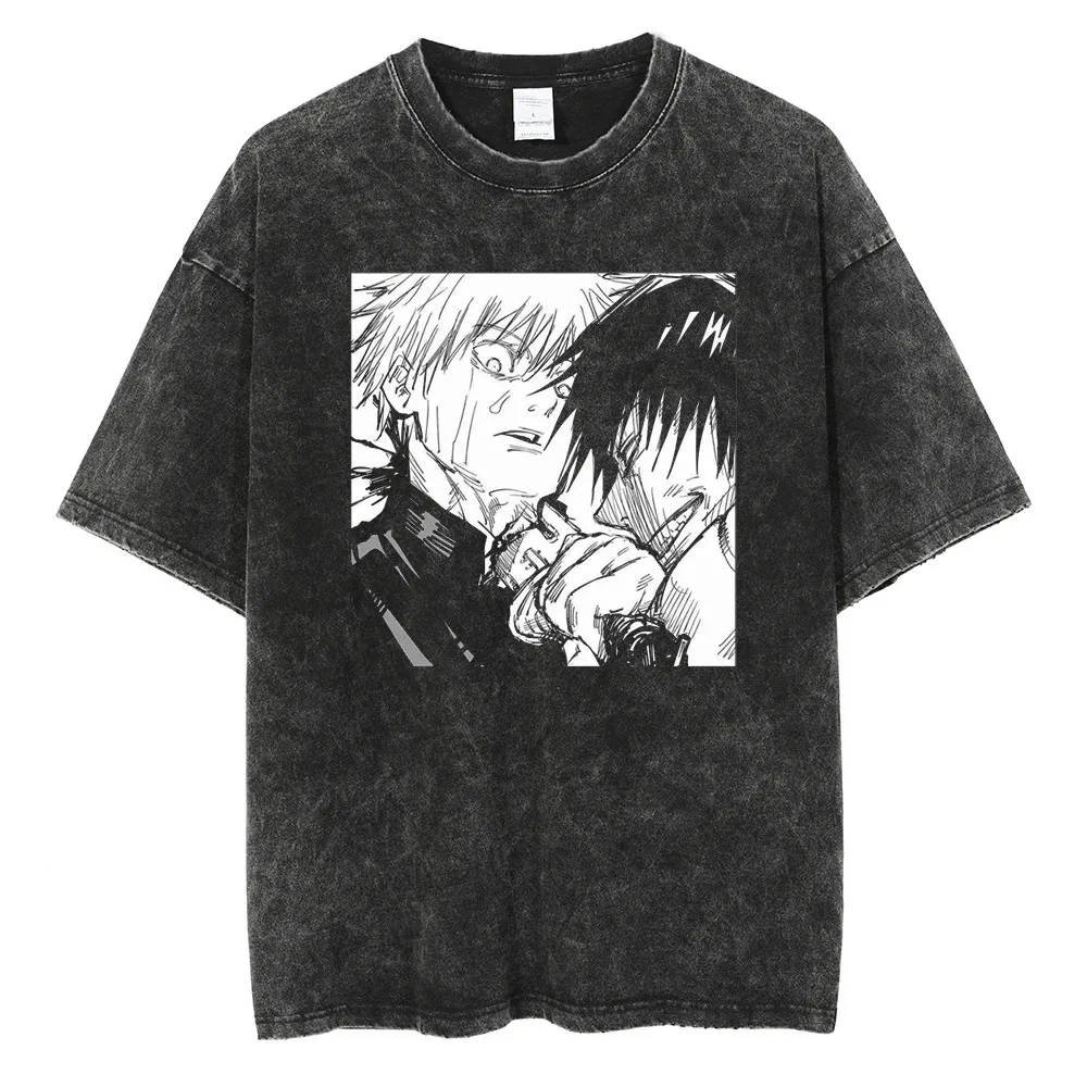 

Футболка мужская винтажная с графическим принтом Jujutsu Kaisen Ryomen Sukuna, 2026, в стиле японского аниме, уличная одежда, хлопок