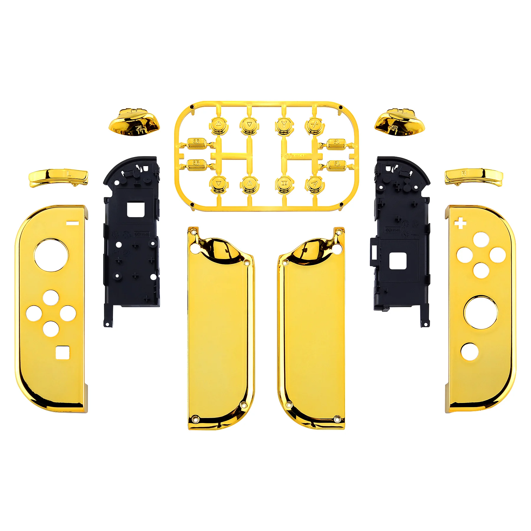 

eXtremeRate DIY Replacement Shell Case for NS Switch & OLED JoyCon - Chrome Gold