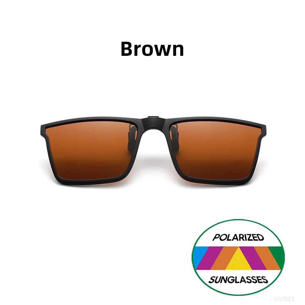 VIVIBEE Quadratische, hochklappbare Sonnenbrille zum Aufstecken, polarisierter Spiegel, blaue Fahrbrille, grau, UV400, photochrome Nachtsicht-Clips – Detail 9