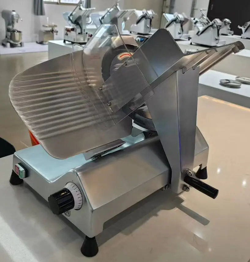 Cortadora de carne semiautomática de buena calidad, 320MM de diámetro, gran oferta, máquina cortadora de rollos de cordero, equipo rebanador de queso para carne congelada