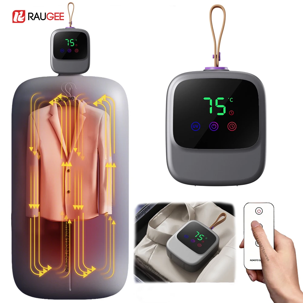 

Portable Clothing Dryer Folded Clothes Dryer Mini Electric Laundry Dryer UV Sterilization Mini Clothes Dryer with Remote Control