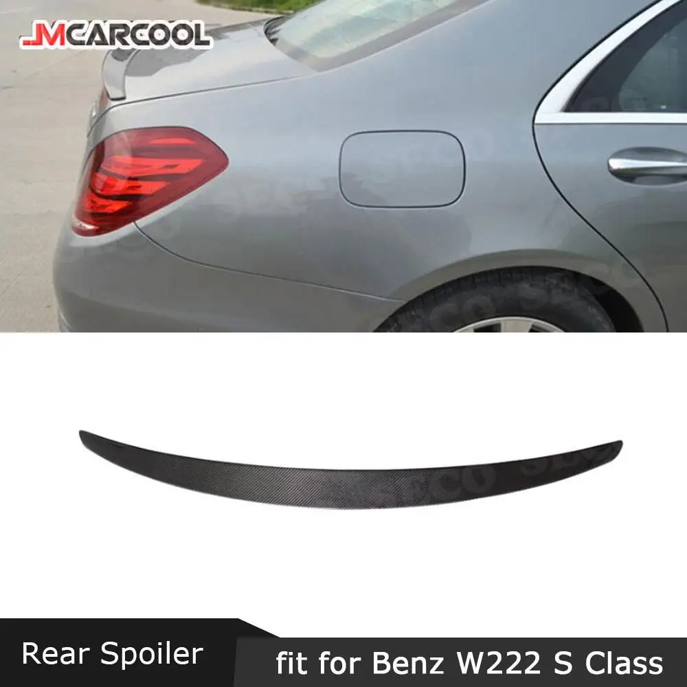 Carbon Fiber Rear Spoiler for Mercedes Benz S Class W222 S400 S500 S600 S63 S65 AMG Sedan 4 Door 2014-2017 FRP Boot Lid Trim