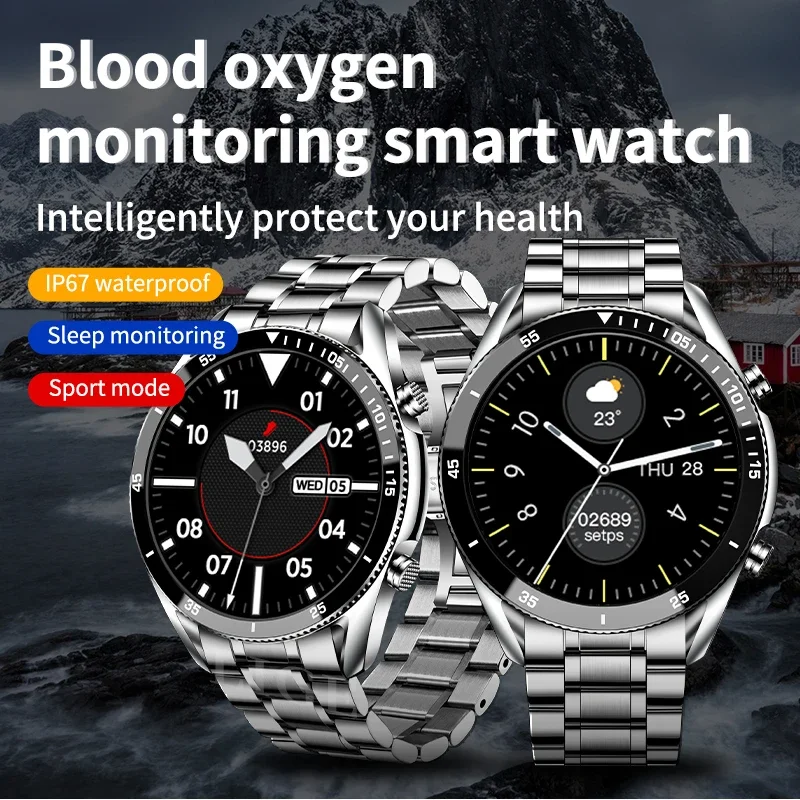 LIGE Luxury Steel Strip men Smartwatch Bluetooth Call Sport Fitness Watch Tracker Heart Monitor Waterproof Smartwatch For Xiaomi