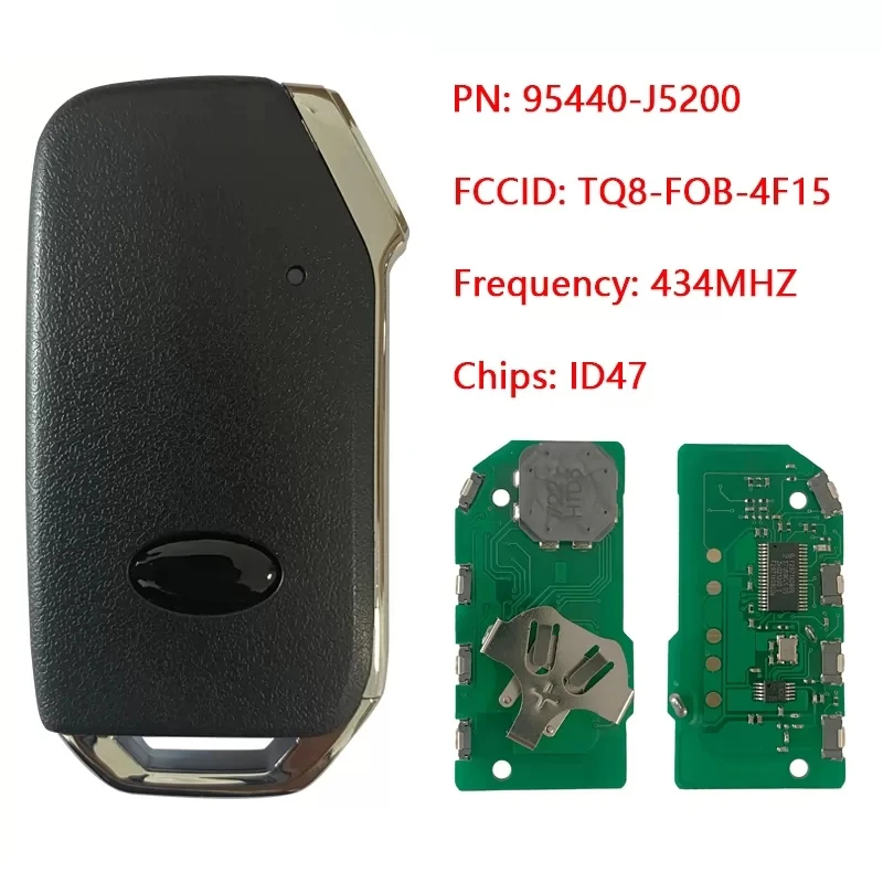 CN051154 Aftermarket 4 Button Smart Key For  Kia Stinger 2018 Keyless Entry Remote 47Chip 433Mhz FCCID Number 95440-J5200