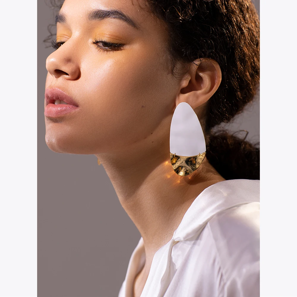 ENFASHION Large Sailing Drop Earrings For Women Pendientes Mujer Fashion Jewelry Gift Gold Color Earings 2022 Holiday EC191065