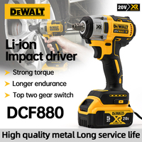 Dewalt DCF880 Brushless Impact Wrench 20V Battery 2800RPMRechargeable Electric Lithium Battery Wrench 203Nm Cordless Power Tools