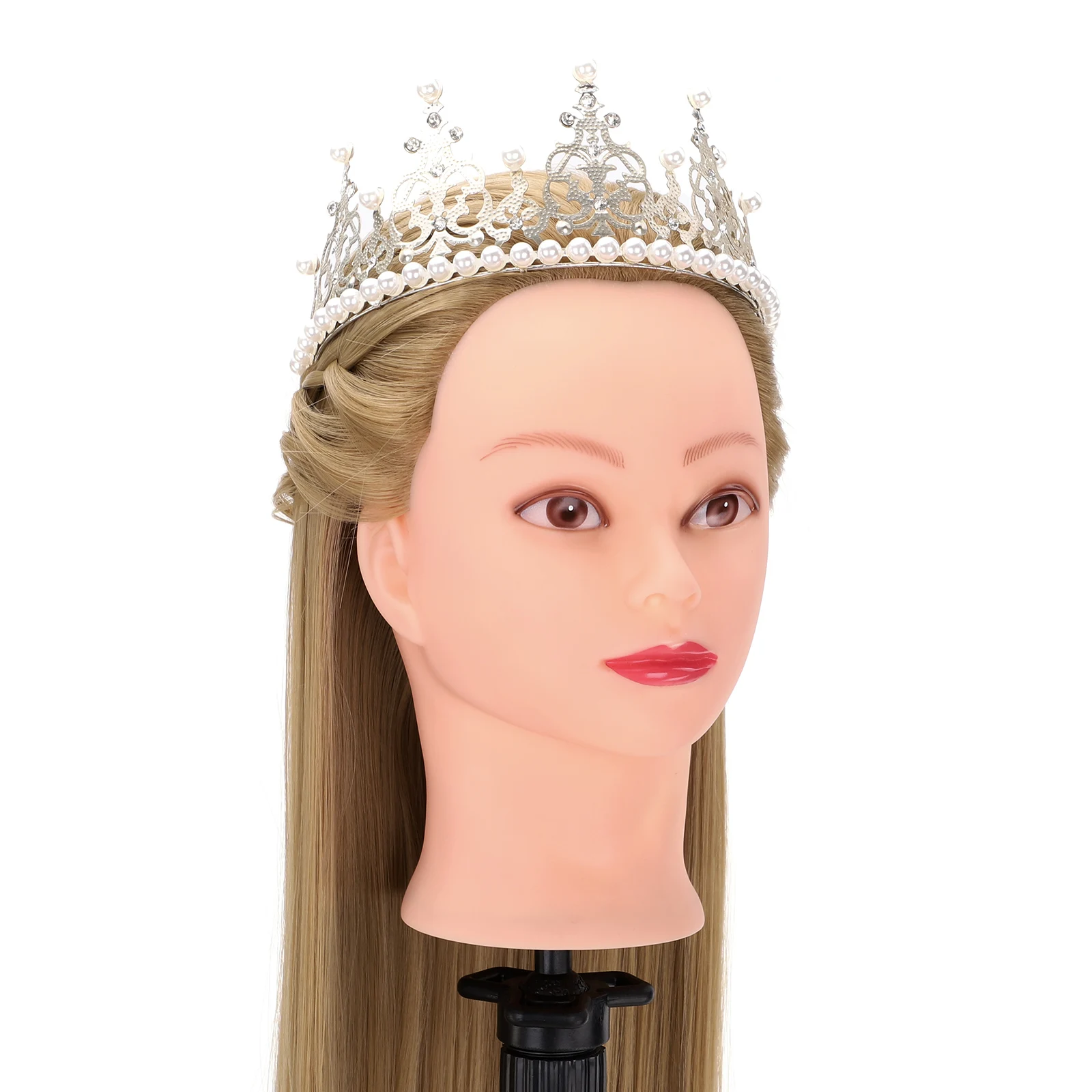 NEVERLAND 30Inch Mannequin Head with Hair 75cm Head Dolls Synthetic Mannequin Hairdressing Styling Training Head Hairstyles