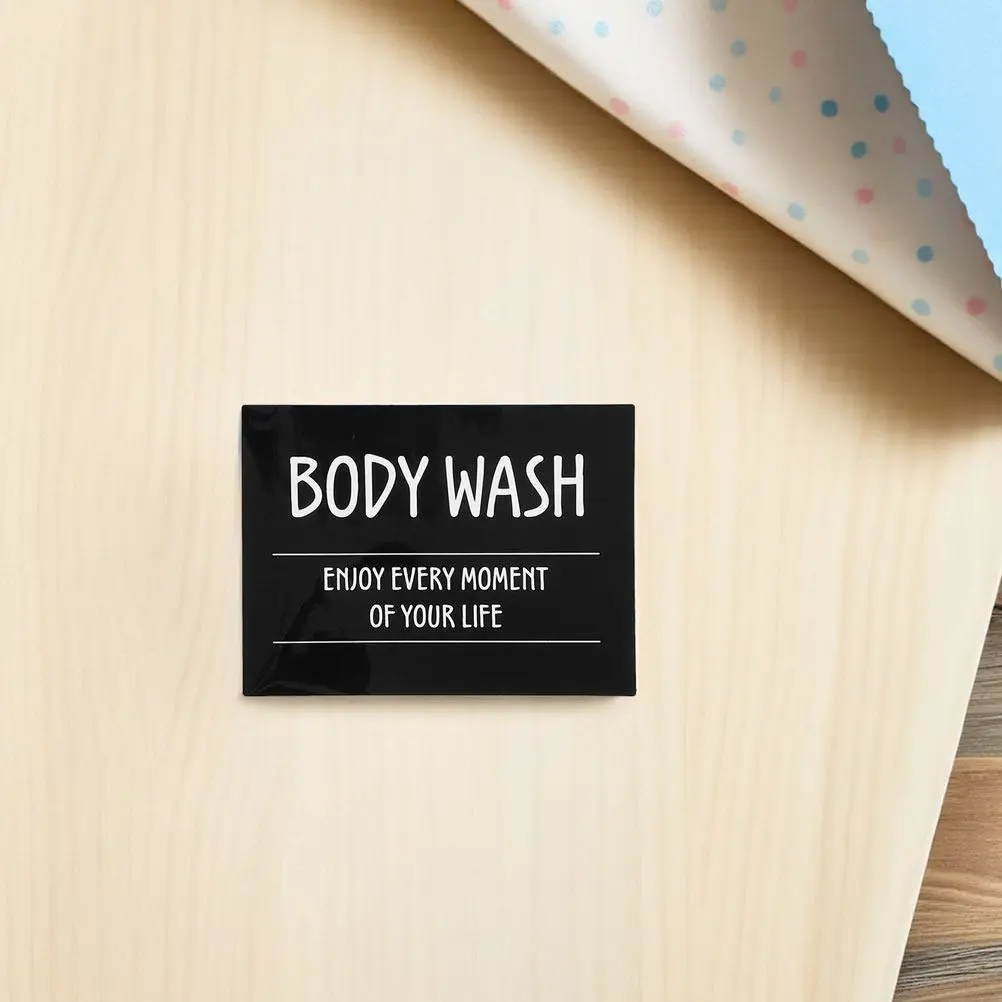 2Sets Waterproof PVC Label Stickers for Shampoo Dispenser Bottles Body Wash Lotion Jars Bathroom Organization Laundry Labels