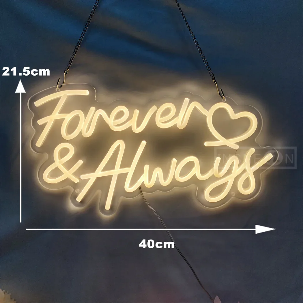 

Forever Always Neon Sign for Wedding, Better Together, Bedroom, Party, Shop, Mr and Mrs, Wall Day Gifts Decor, Valentine's Day