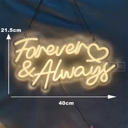 Forever Always Neon Sign for Wedding, Better Together, Bedroom, Party, Shop, Mr and Mrs, Wall Day Gifts Decor, Valentine's Day