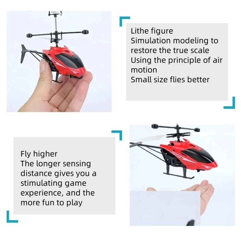 HOMEFISH Rechargeable Mini RC Drone Remote Safe Fall-resistant RC Helicopters Drone ChildrenToys(No remote control battery)