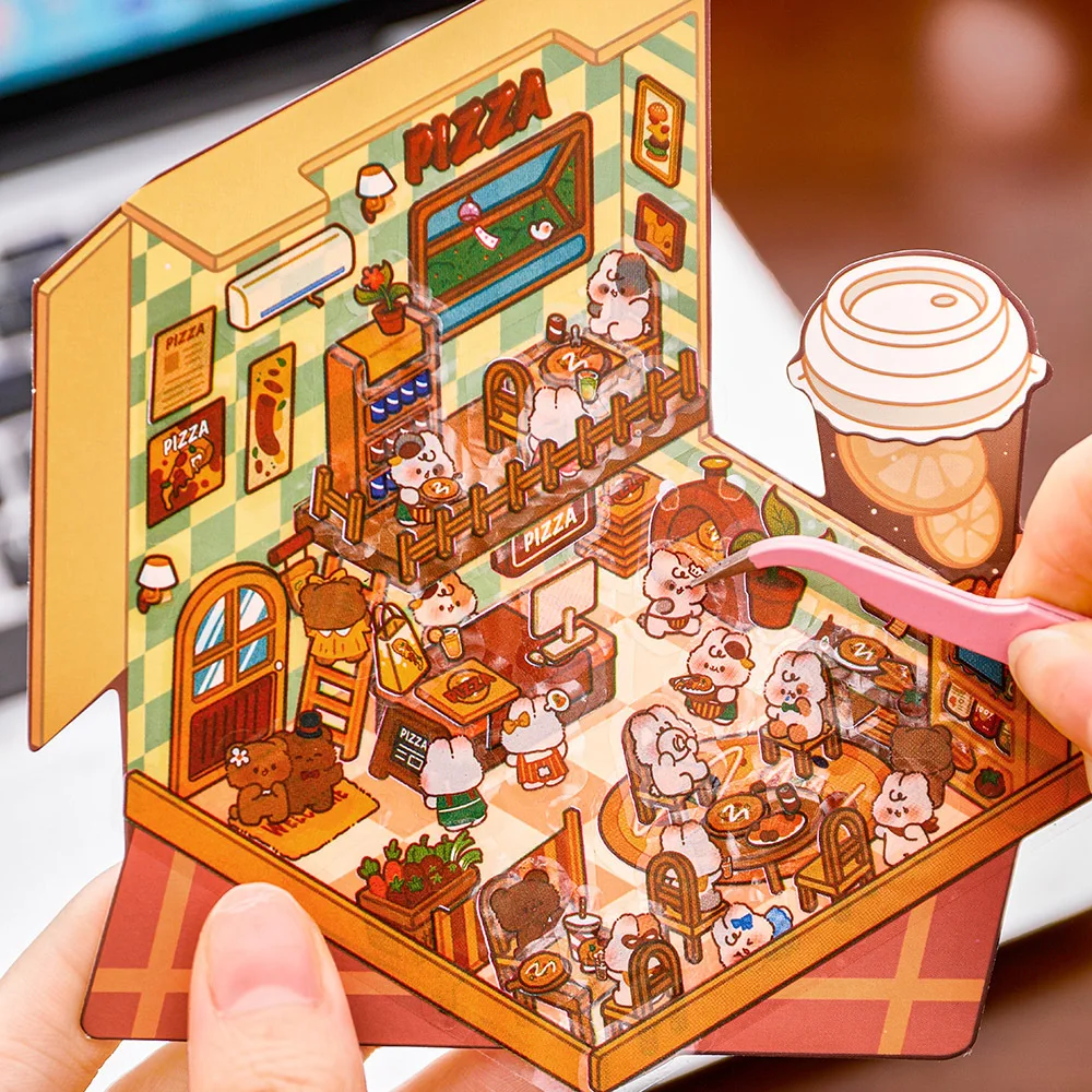 

Красивые милые 3D наклейки на сцена кабины DIY ландшафтный дизайн наклейки ﻿ Фестивальный подарок на день рождения для рук ﻿ Для студентов