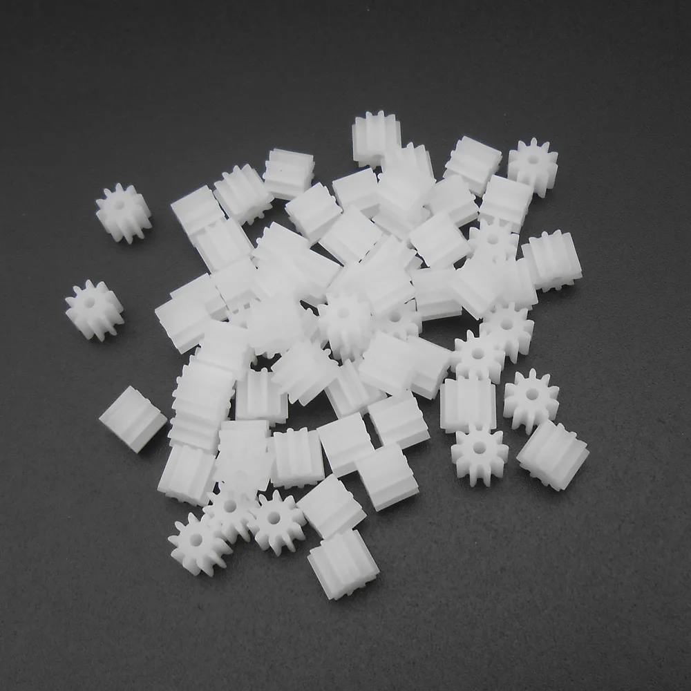 50Pcs/Lot 0.5M 10T 1.5A 101.5A Plastic Spur Gear 0.5 Modulus 10 Teeth 5MMX6MM Pinion T=10 Bore Hole Aperture 1.5mm 1.45MM DIY