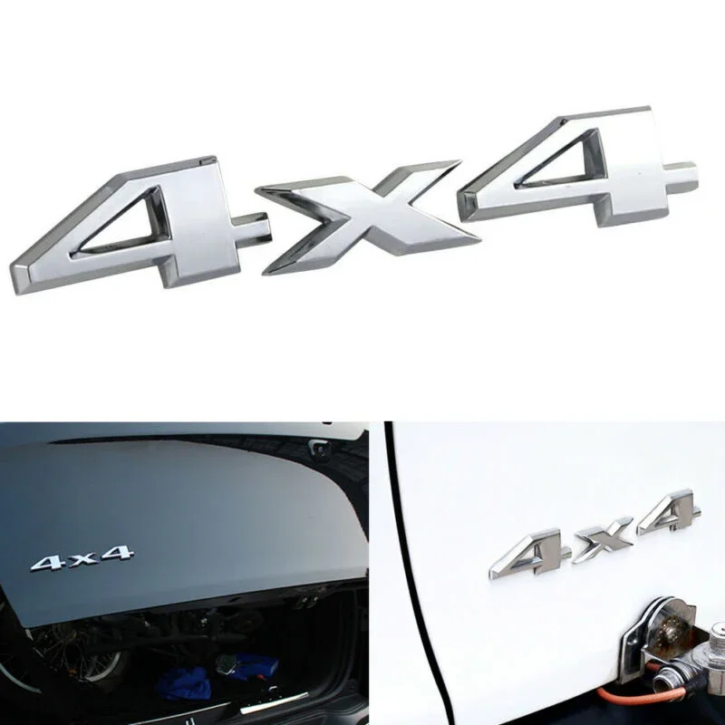 Silver 4X4 Car emblem Sticker Nameplate Badge 15*2.8CM For Dodge Ram 1500 2500 3500