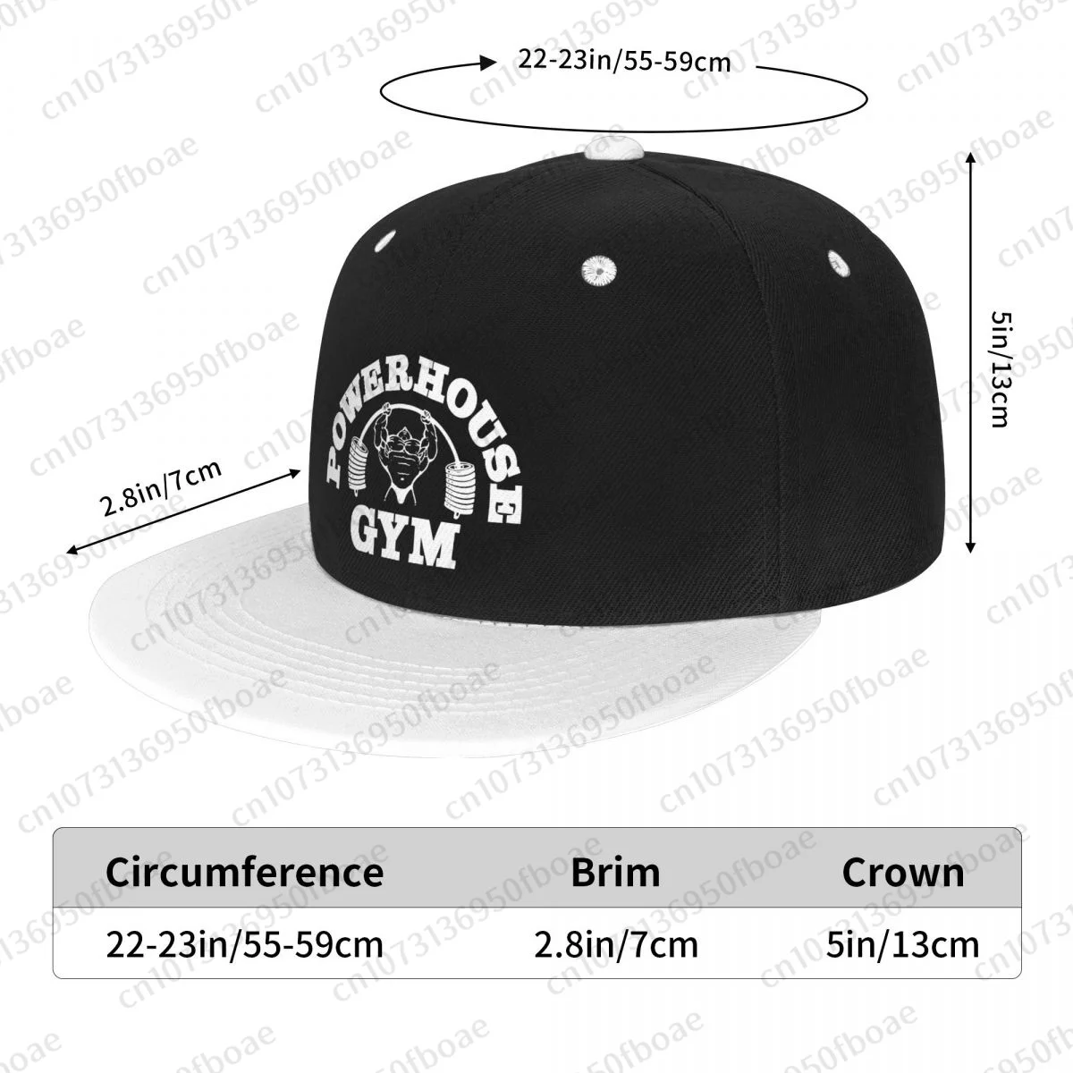 Personalized Powerhouse Gym Hip Hop Baseball Caps Running Adult Men Women Flat Hats Fashionable Outdoor Hat