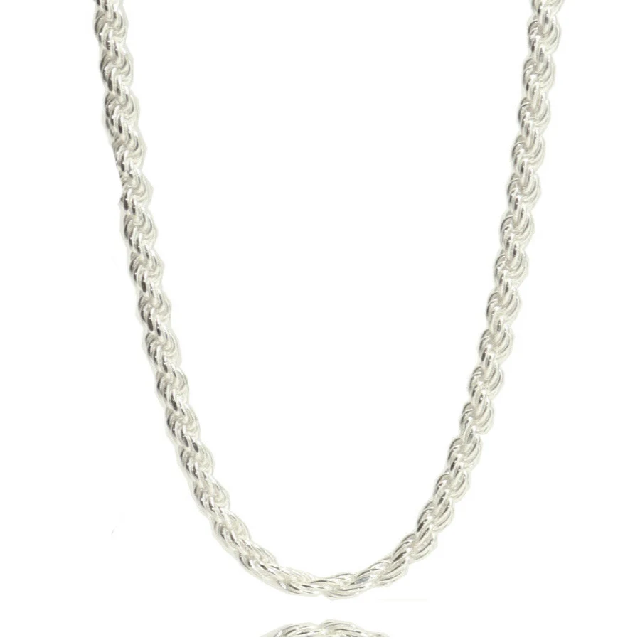 Corrente Cordão Baiano Grossa 70 Cm Prata Legitima 925