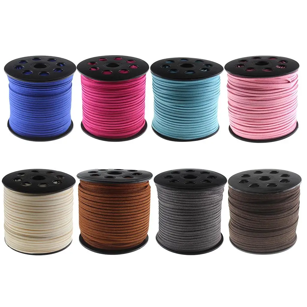 3mm Suede Cord 100 Yards Imitate Leather Cord /Ropes for Handcrafts Decorations Men Bracelets Women Necklace Boots Decors