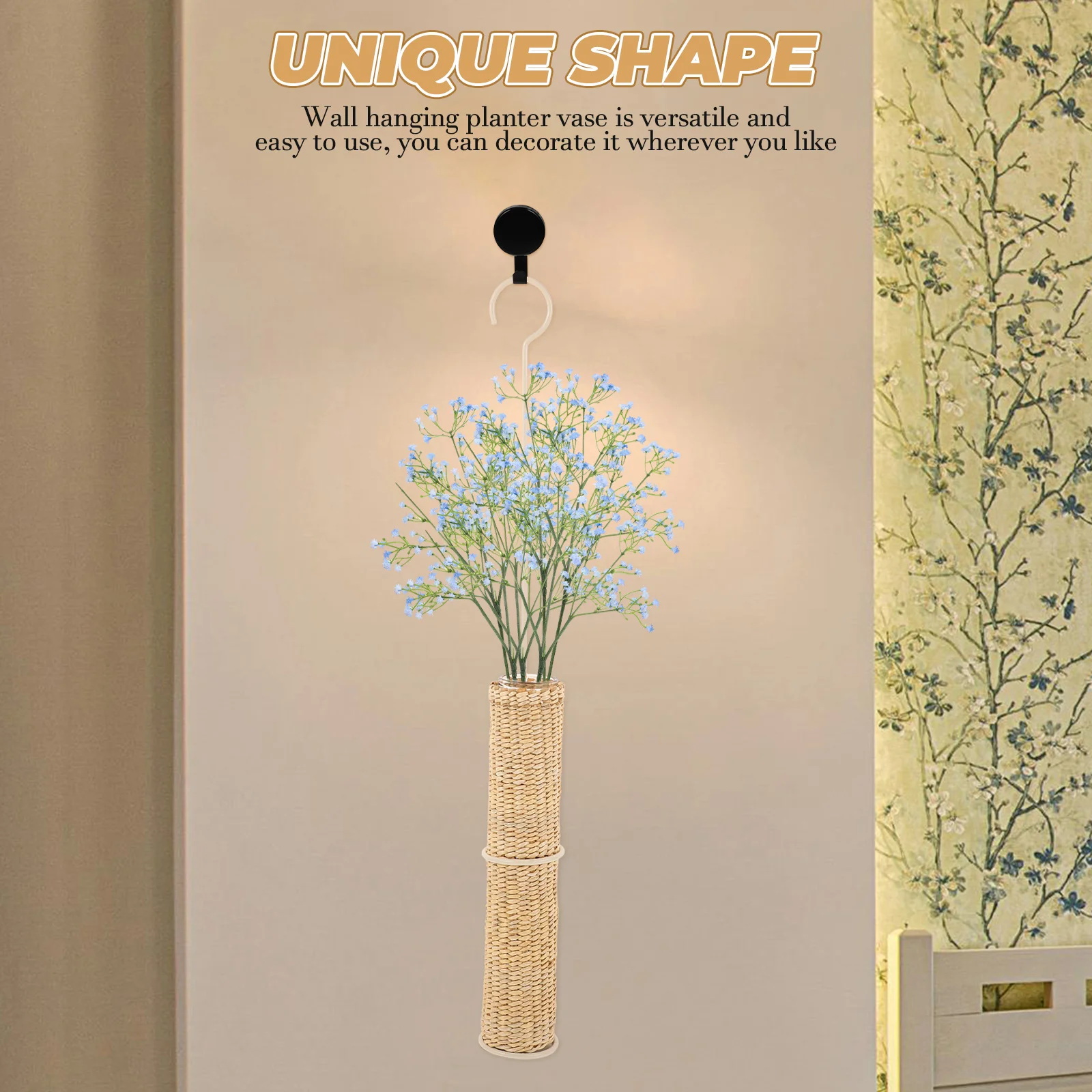 

Vase Wall Small Flower Display Holder Metal Tube Vases For Decor Hanging Bedroom Wall Vases Living Room Kitchen