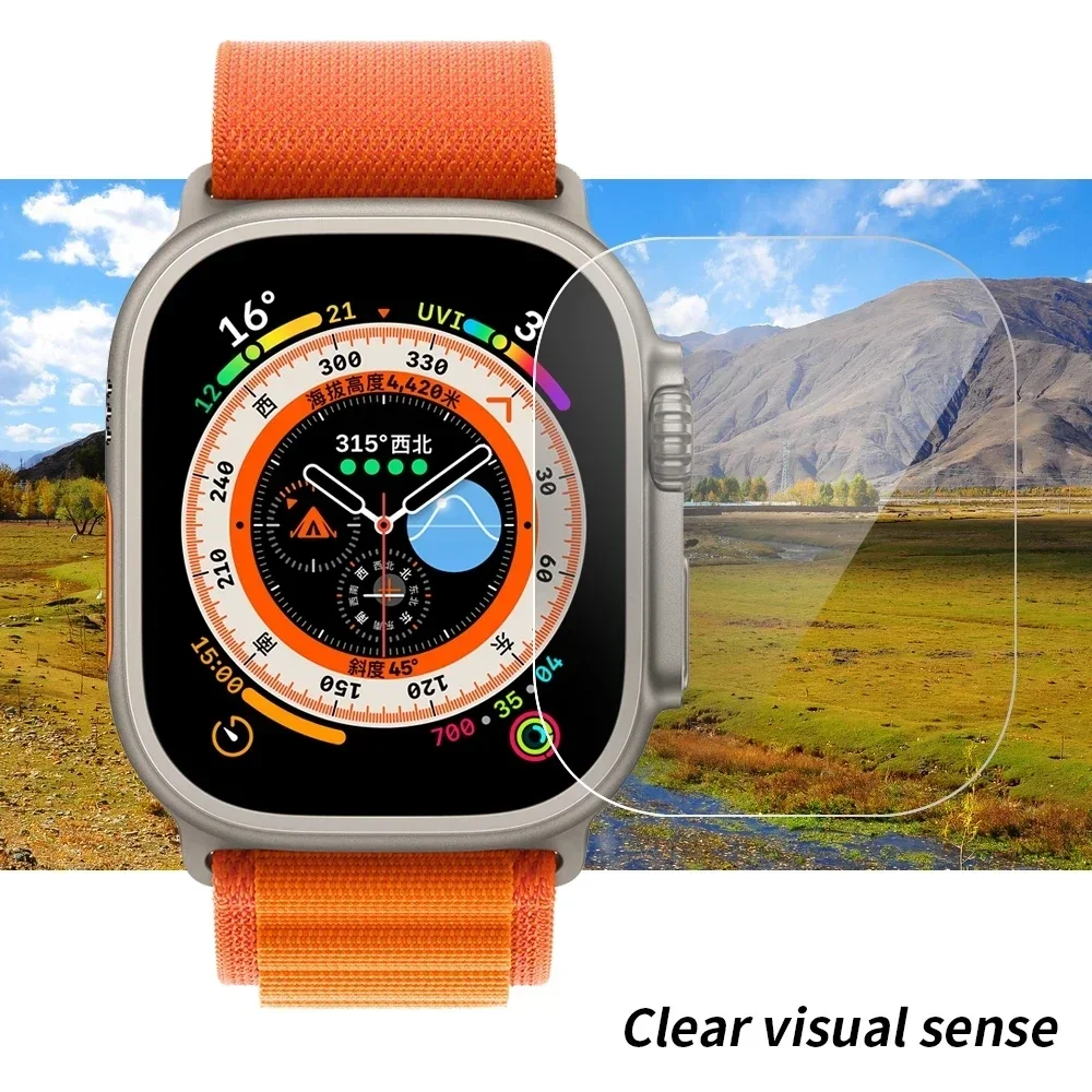 Pellicola proteggi schermo in vetro per Apple Watch Ultra 2 49mm 10 46mm 42mm Pellicola idrogel morbida iWatch 9 8 7 6 5 SE 45mm 41mm 44mm 40mm