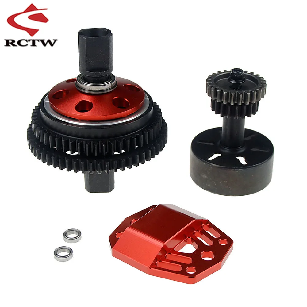 CNC Alloy 2 Speed Gear System Double Gear Kits 2 Speed Transmission Gear Kit for Losi 5ive T Rovan LT King Motot X2