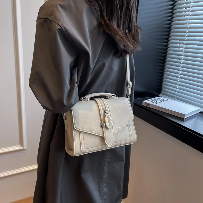 Vintage Shoulder Bag Square Handbag 2023 New Unique Design Trend All-match Casual Business Party Daily Commute Crossbody Bag