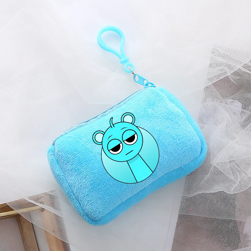 Sprunki Cartoon Plush Coin Purse Anime Printed Wallet Girls and Boys Cute Mini Money Bag Handbag Accessories Child Birthday Gift