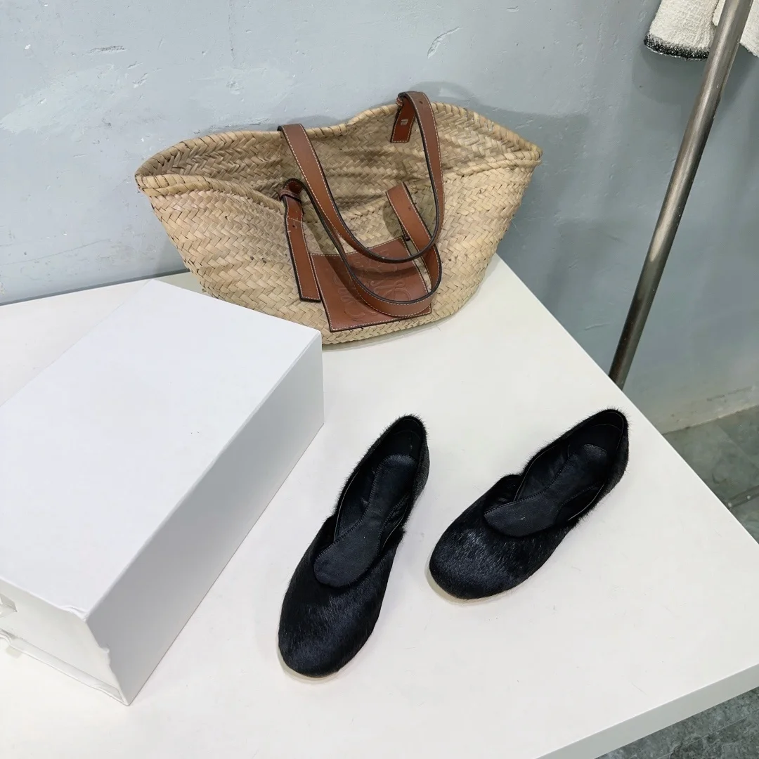 Nuove ballerine da donna retrò morbide e comode, semplici scarpe da nonna a testa tonda scarpe basse retrò in morbida pelle